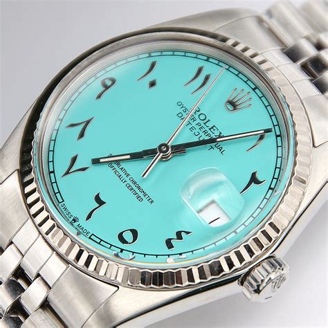 women's rolex arabic numerals|Rolex tiffany arabic dial.